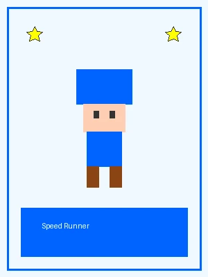 极速跑者像素角色图，拥有冲刺加速能力，挑战 麻将胡了 速通